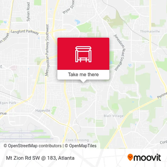 Mt Zion Rd SW @ 183 map