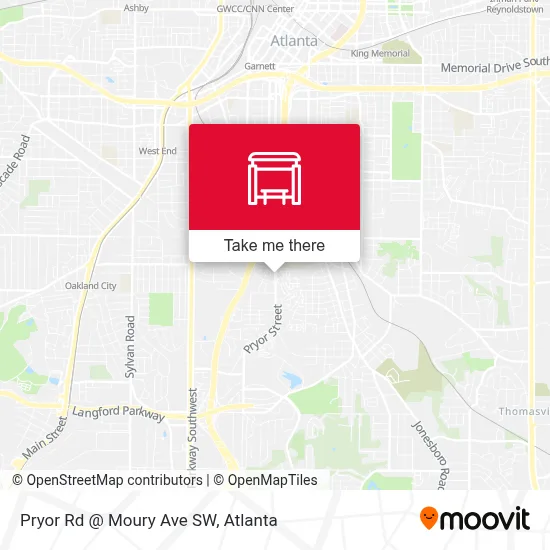 Pryor Rd @ Moury Ave SW map