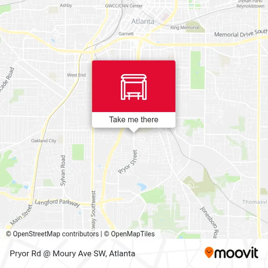 Pryor Rd @ Moury Ave SW map