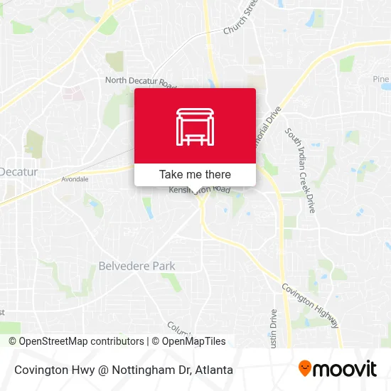Covington Hwy @ Nottingham Dr map
