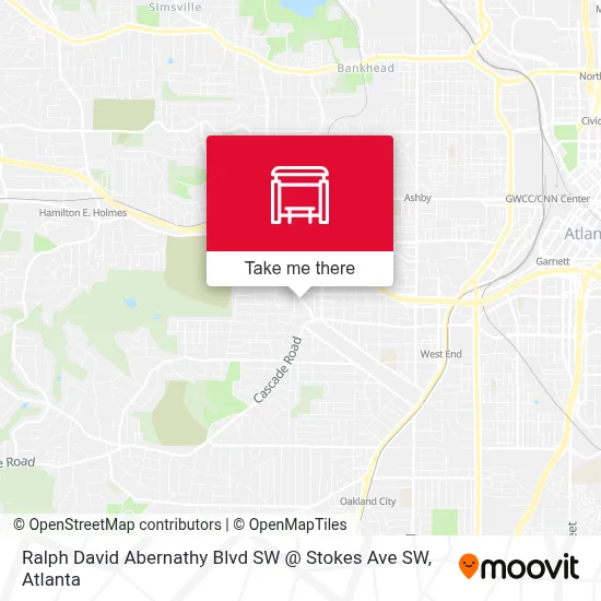 Ralph David Abernathy Blvd SW @ Stokes Ave SW map