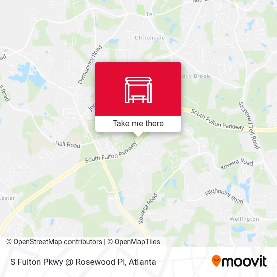 S Fulton Pkwy @ Rosewood Pl map