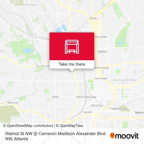 Walnut St NW @ Cameron Madison Alexander Blvd NW map