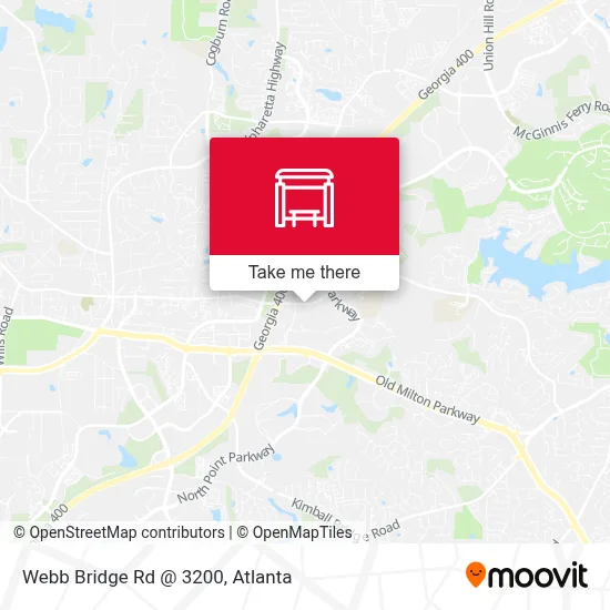 Webb Bridge Rd @ 3200 map