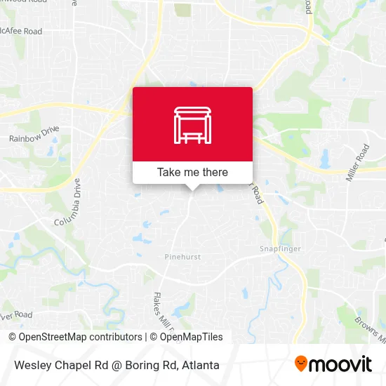 Wesley Chapel Rd @ Boring Rd map