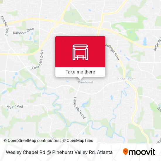 Wesley Chapel Rd @ Pinehurst Valley Rd map
