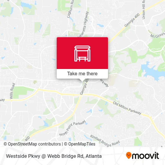 Westside Pkwy @ Webb Bridge Rd map