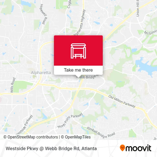 Mapa de Westside Pkwy @ Webb Bridge Rd