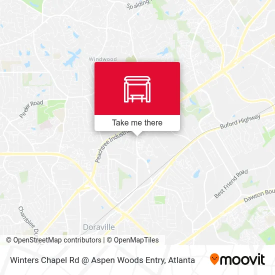 Mapa de Winters Chapel Rd @ Aspen Woods Entry