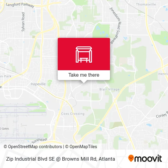 Zip Industrial Blvd SE @ Browns Mill Rd map