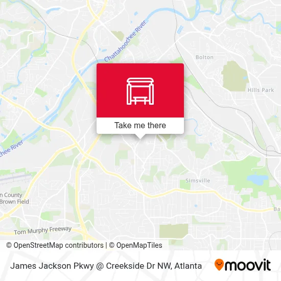 James Jackson Pkwy @ Creekside Dr NW map