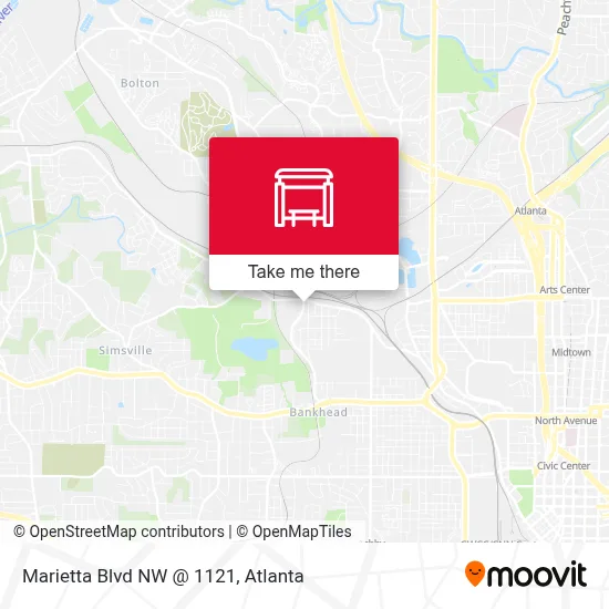 Marietta Blvd NW @ 1121 map