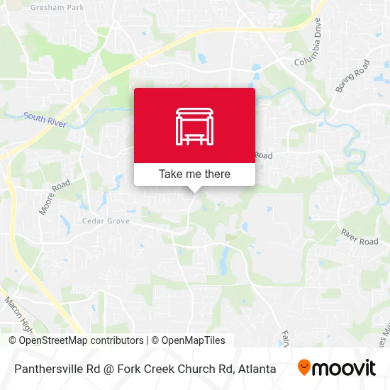 Panthersville Rd @ Fork Creek Church Rd map