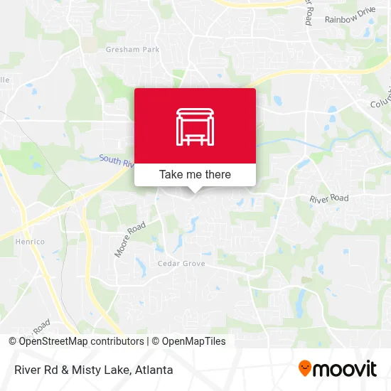 River Rd & Misty Lake map