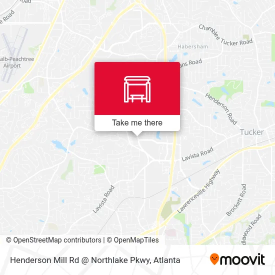 Henderson Mill Rd @ Northlake Pkwy map