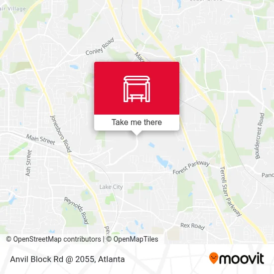 Anvil Block Rd @ 2055 map