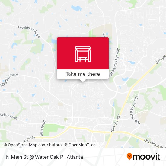 N Main St @ Water Oak Pl map