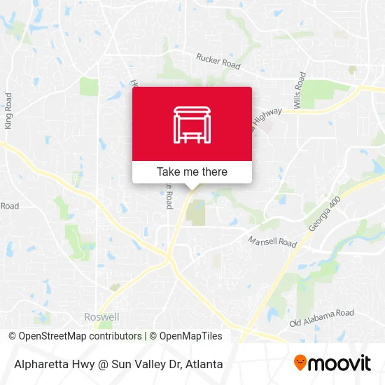 Alpharetta Hwy @ Sun Valley Dr map