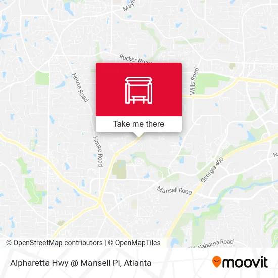 Alpharetta Hwy @ Mansell Pl map