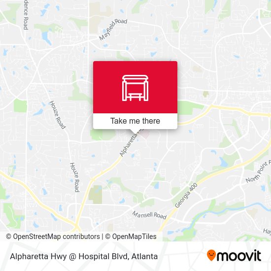 Mapa de Alpharetta Hwy @ Hospital Blvd