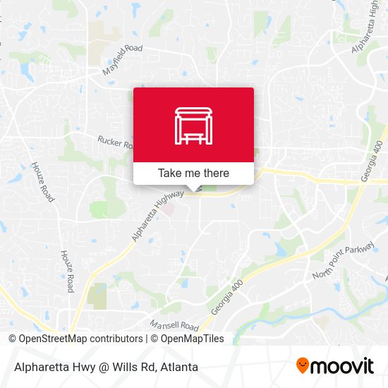 Mapa de Alpharetta Hwy @ Wills Rd