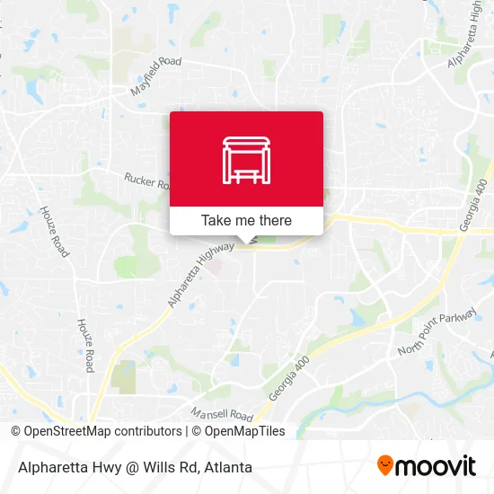 Alpharetta Hwy @ Wills Rd map