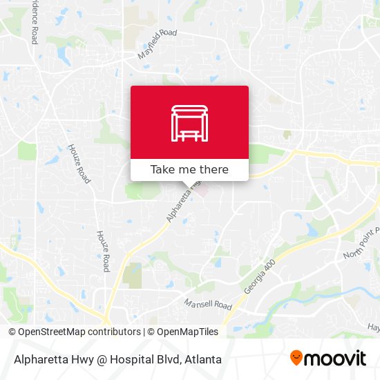 Alpharetta Hwy @ Hospital Blvd map