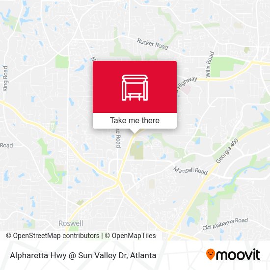 Mapa de Alpharetta Hwy @ Sun Valley Dr