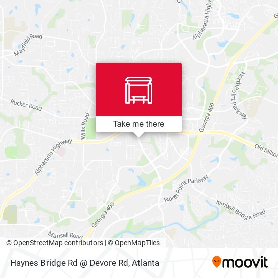Mapa de Haynes Bridge Rd @ Devore Rd