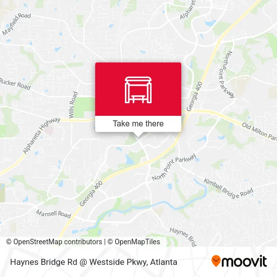 Haynes Bridge Rd @ Westside Pkwy map