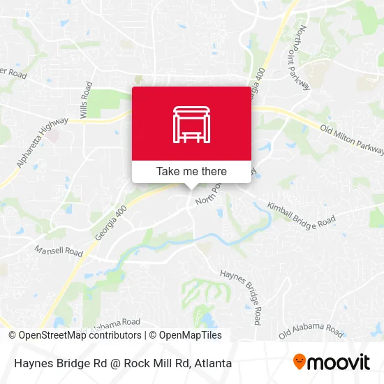 Haynes Bridge Rd @ Rock Mill Rd map
