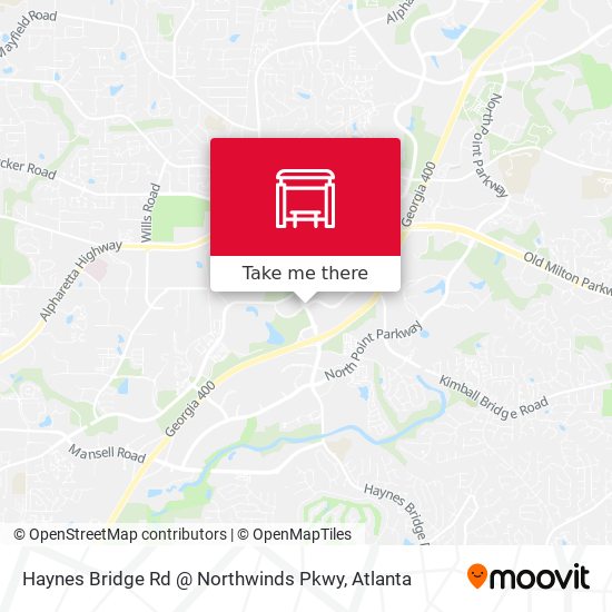 Haynes Bridge Rd @ Northwinds Pkwy map