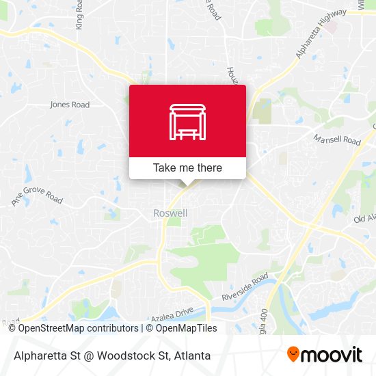 Mapa de Alpharetta St @ Woodstock St