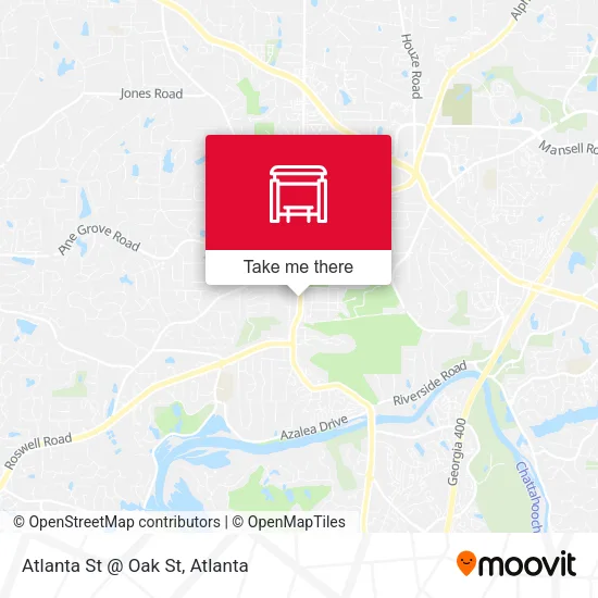Atlanta St @ Oak St map