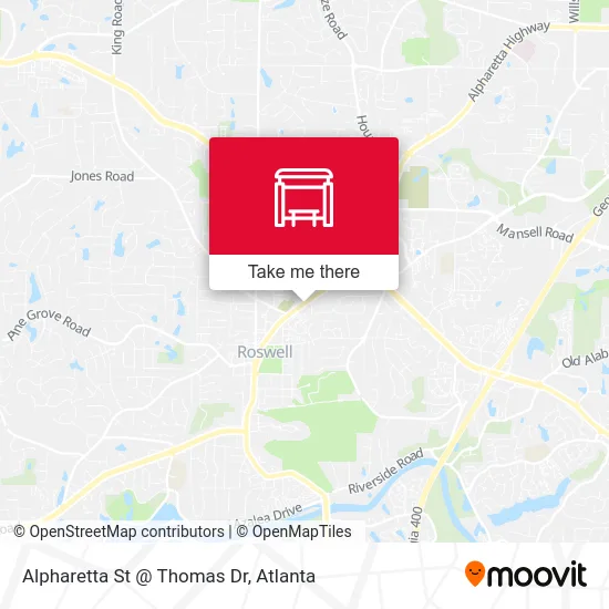 Alpharetta St @ Thomas Dr map