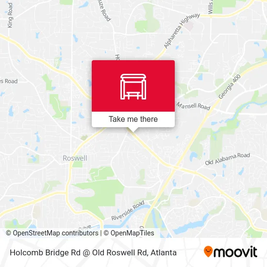Holcomb Bridge Rd @ Old Roswell Rd map