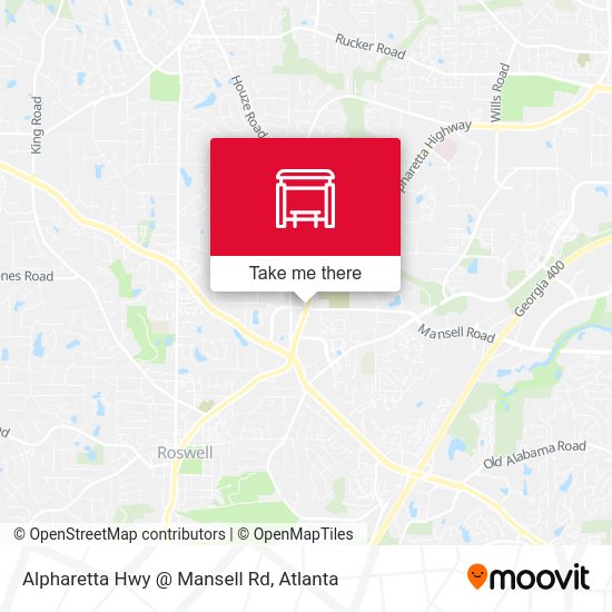 Alpharetta Hwy @ Mansell Rd map