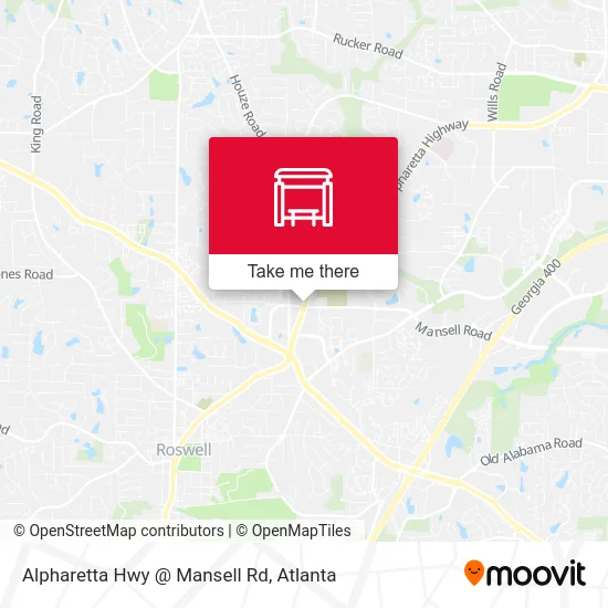 Alpharetta Hwy @ Mansell Rd map