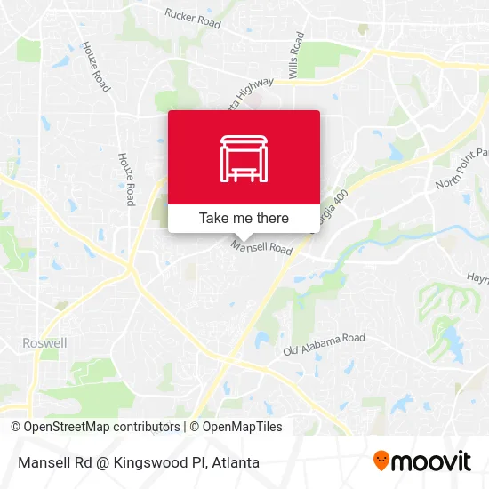 Mansell Rd @ Kingswood Pl map