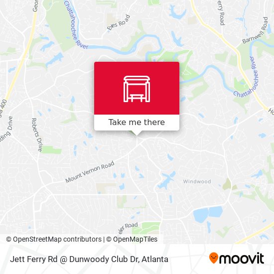 Mapa de Jett Ferry Rd @ Dunwoody Club Dr