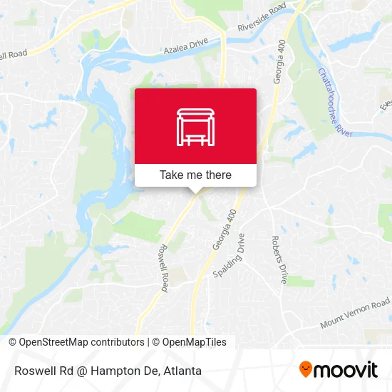 Roswell Rd @ Hampton De map