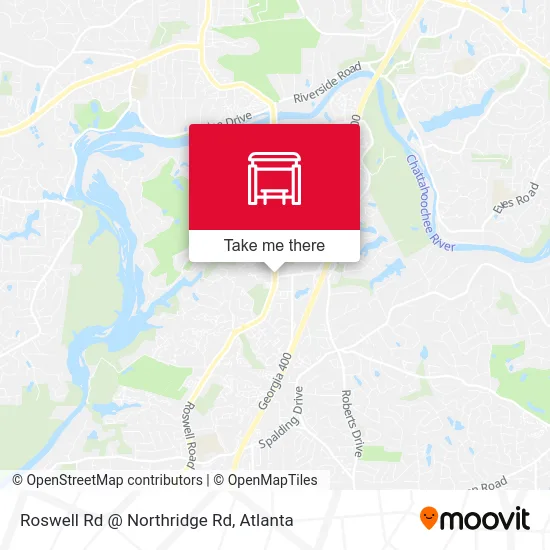 Roswell Rd @ Northridge Rd map