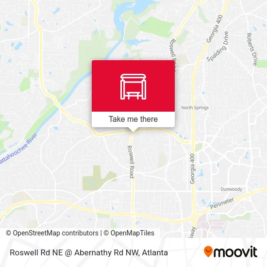 Roswell Rd NE @ Abernathy Rd NW map