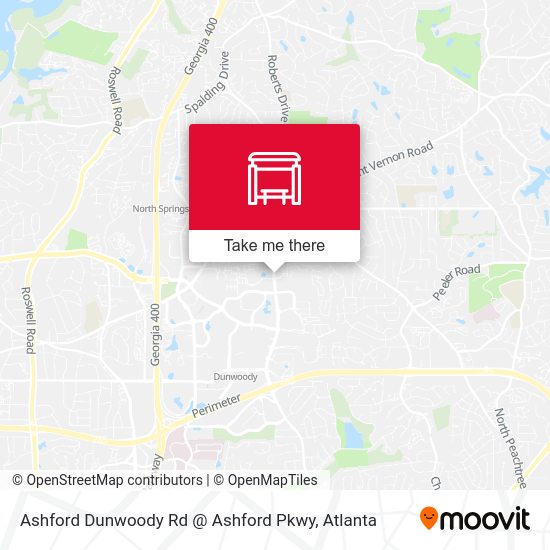 Mapa de Ashford Dunwoody Rd @ Ashford Pkwy