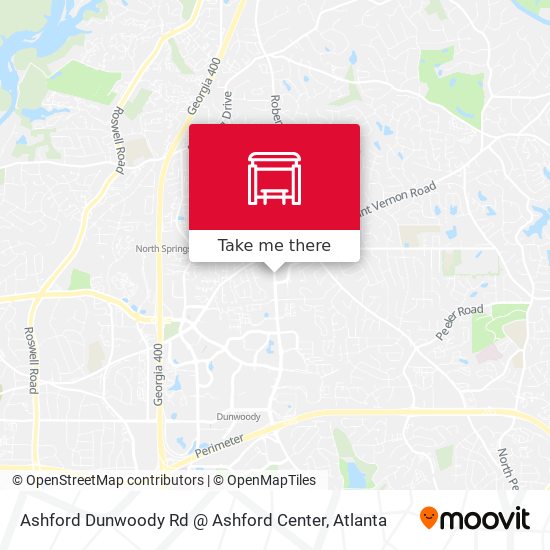 Ashford Dunwoody Rd @ Ashford Center map