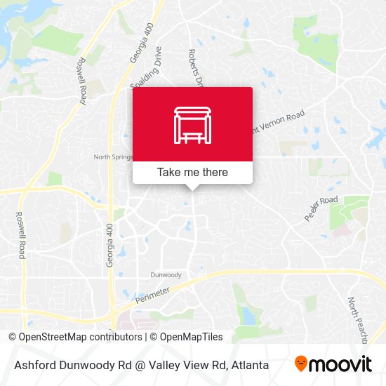 Ashford Dunwoody Rd @ Valley View Rd map