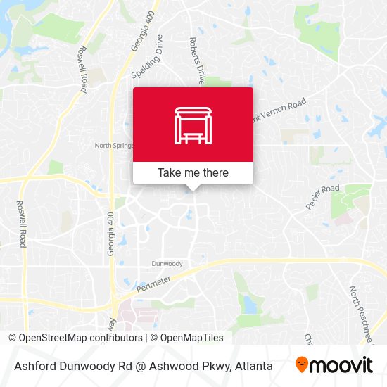 Ashford Dunwoody Rd @ Ashwood Pkwy map