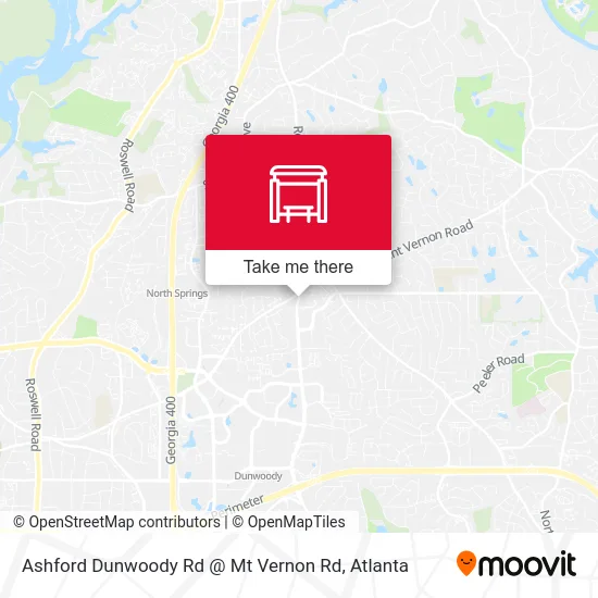 Ashford Dunwoody Rd @ Mt Vernon Rd map