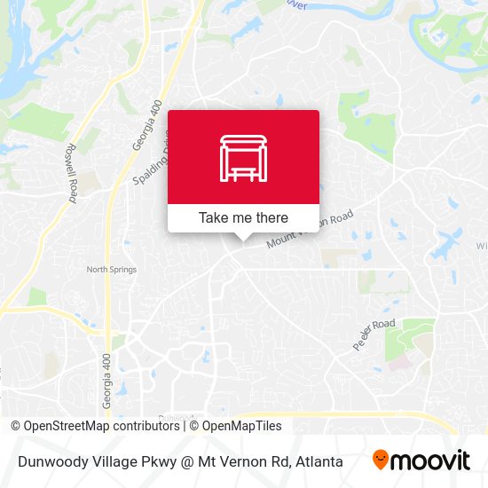 Mapa de Dunwoody Village Pkwy @ Mt Vernon Rd