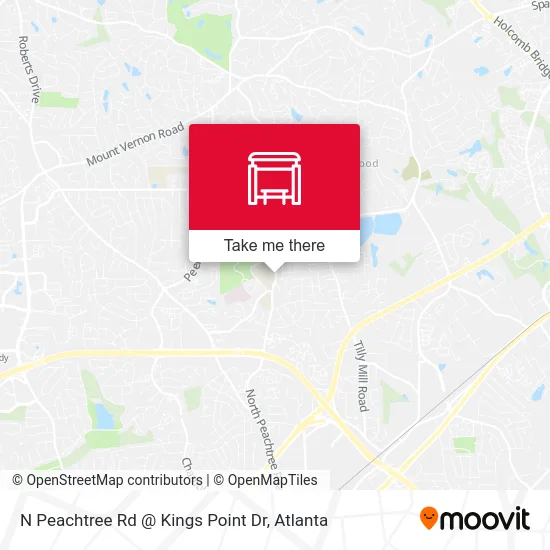 N Peachtree Rd @ Kings Point Dr map